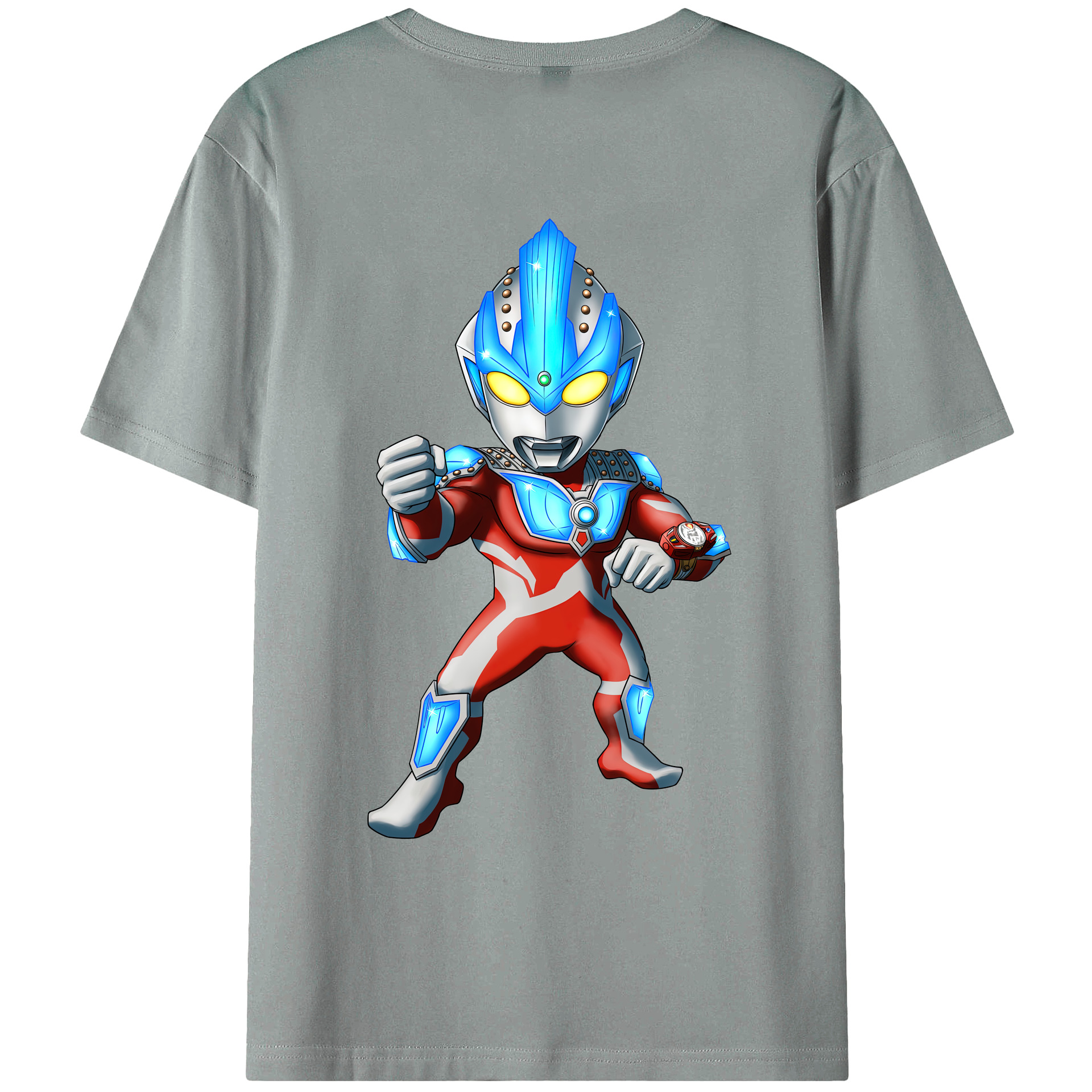 （画像用） ウルトラマン Ultraman 綿100％ メンズ半袖Tシャツ（バックプリント） 通気性